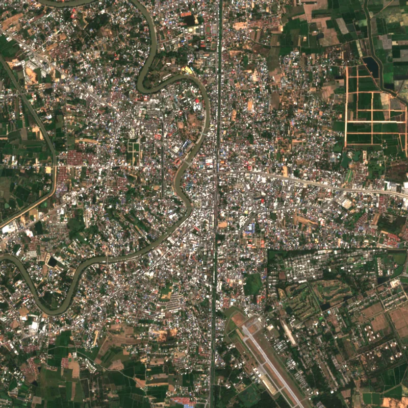 ภาพสีจริง Sentinel-2 ของพิษณุโลก Feb 8, 2024