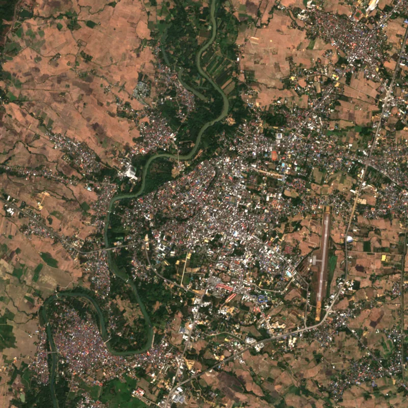 ภาพสีจริง Sentinel-2 ของแพร่ Jan 14, 2021