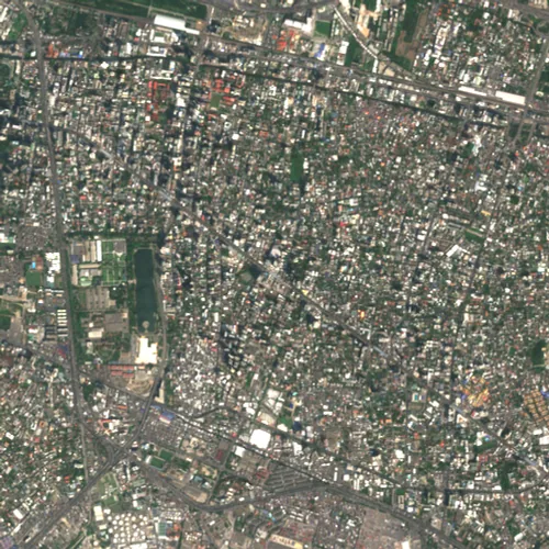 ภาพสีจริง Sentinel-2 ของพร้อมพงษ์ กรุงเทพมหานคร Feb 6, 2018