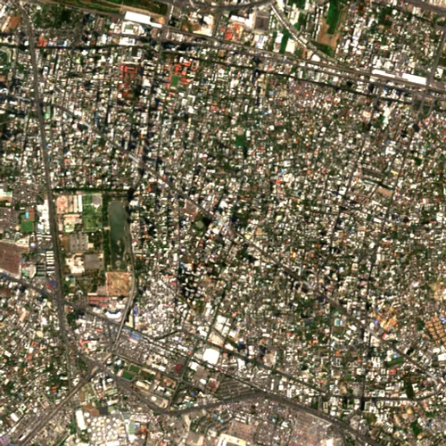 ภาพสีจริง Sentinel-2 ของพร้อมพงษ์ กรุงเทพมหานคร Feb 21, 2020