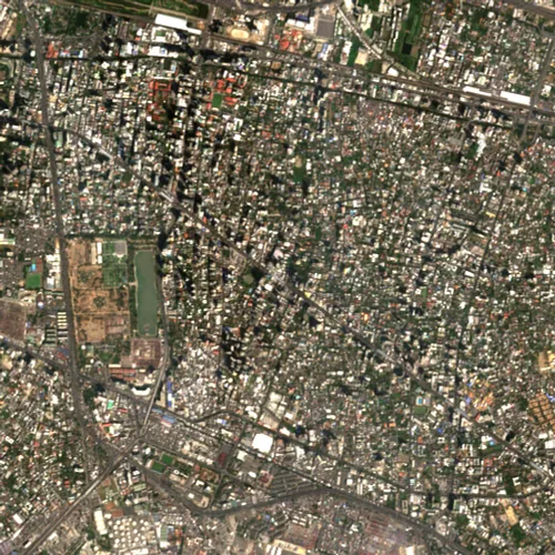 ภาพสีจริง Sentinel-2 ของพร้อมพงษ์ กรุงเทพมหานคร Feb 5, 2021