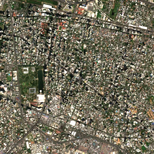 ภาพสีจริง Sentinel-2 ของพร้อมพงษ์ กรุงเทพมหานคร Jan 15, 2025