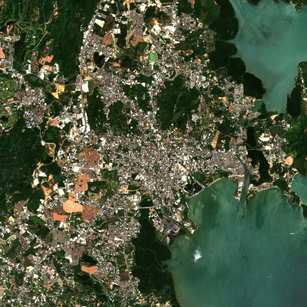 ภาพสีจริง Sentinel-2 ของภูเก็ต Feb 9, 2017