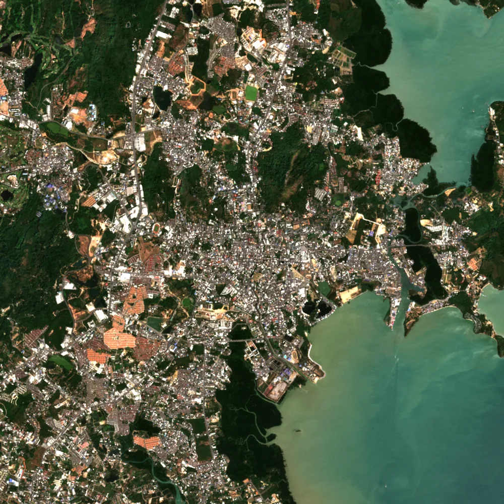 ภาพสีจริง Sentinel-2 ของภูเก็ต Jan 25, 2020