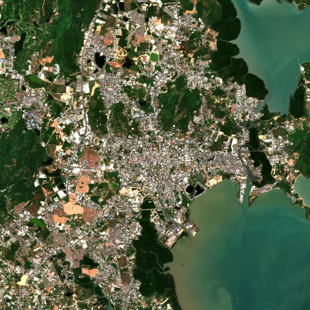 ภาพสีจริง Sentinel-2 ของภูเก็ต Feb 15, 2021