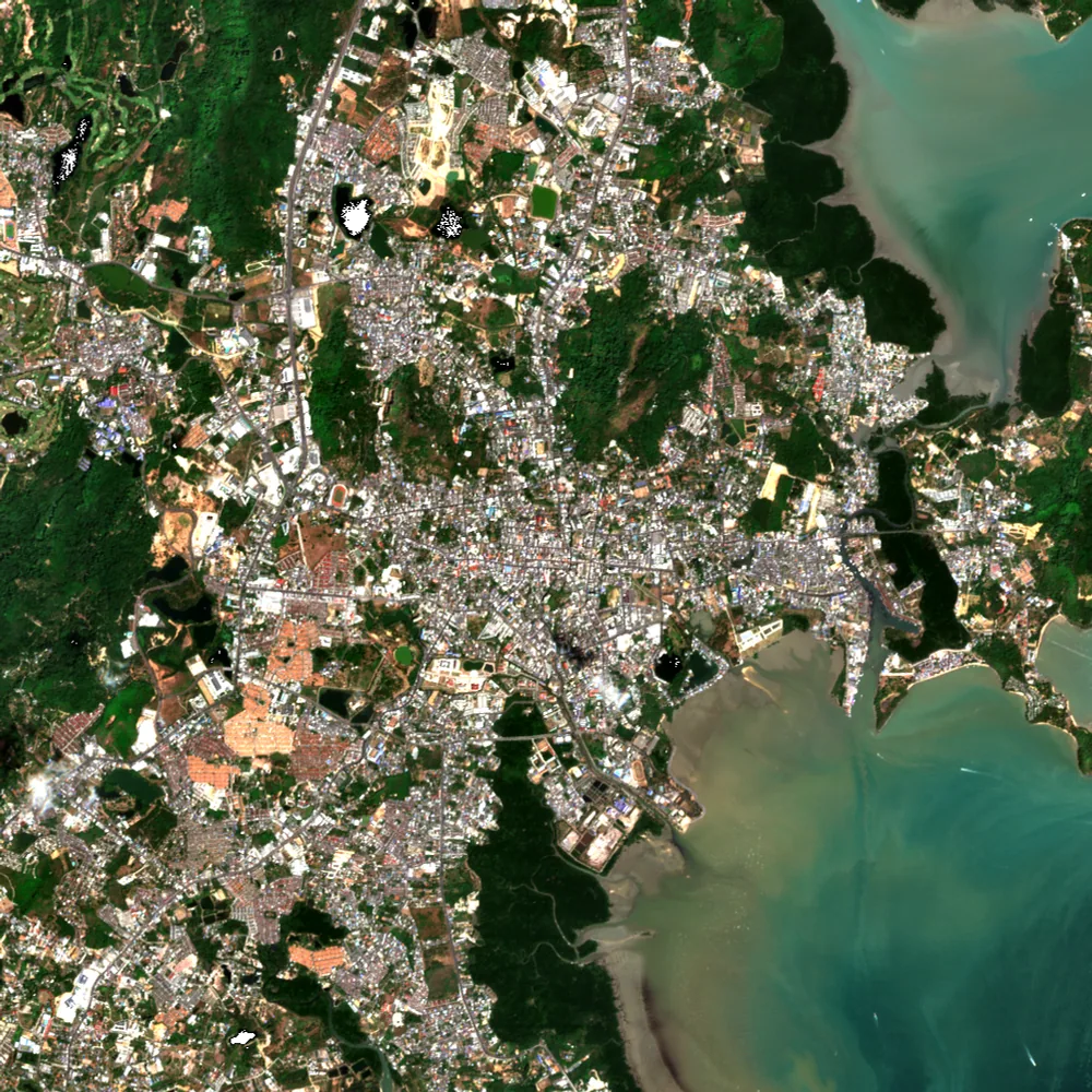 ภาพสีจริง Sentinel-2 ของภูเก็ต Feb 15, 2024