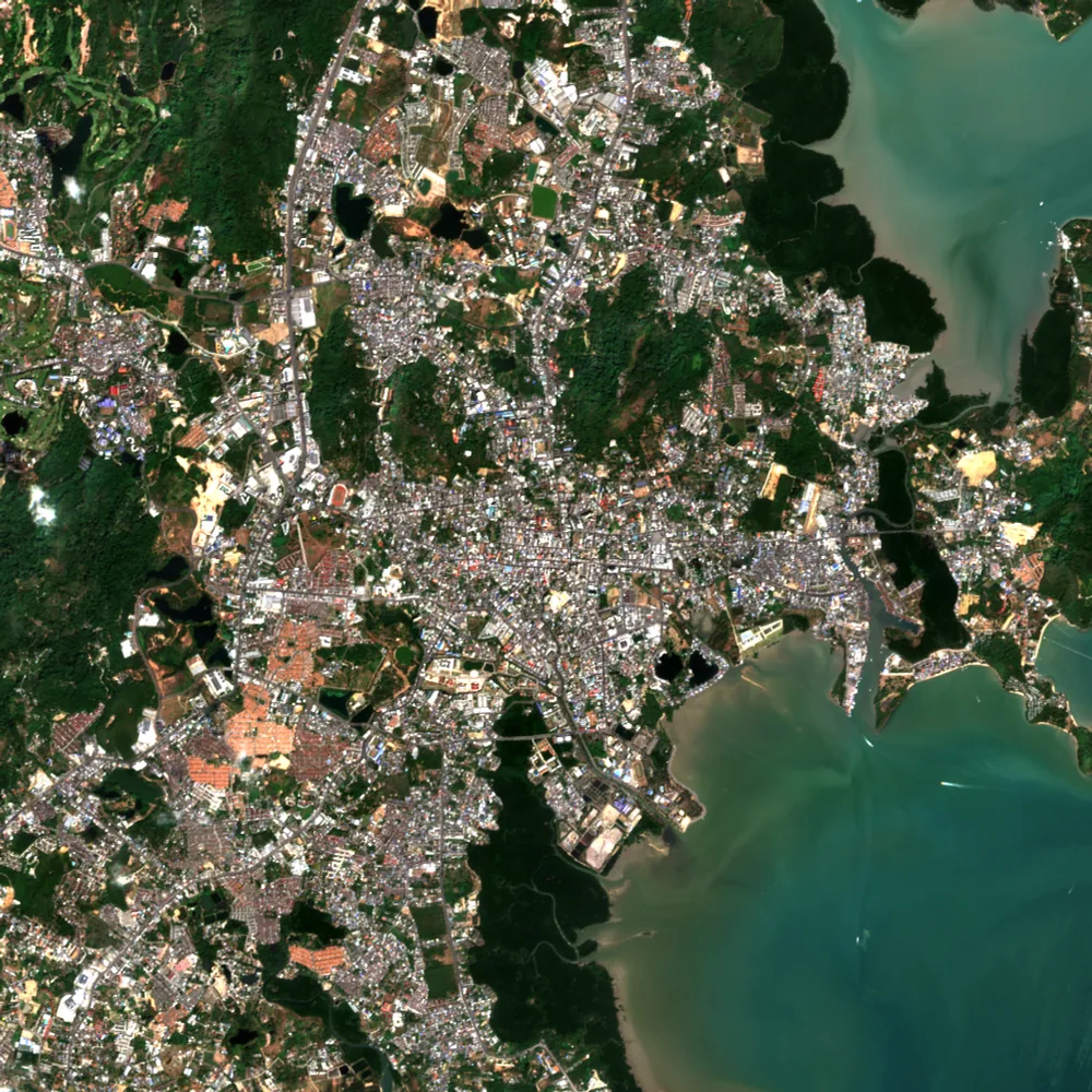 ภาพสีจริง Sentinel-2 ของภูเก็ต Jan 20, 2025