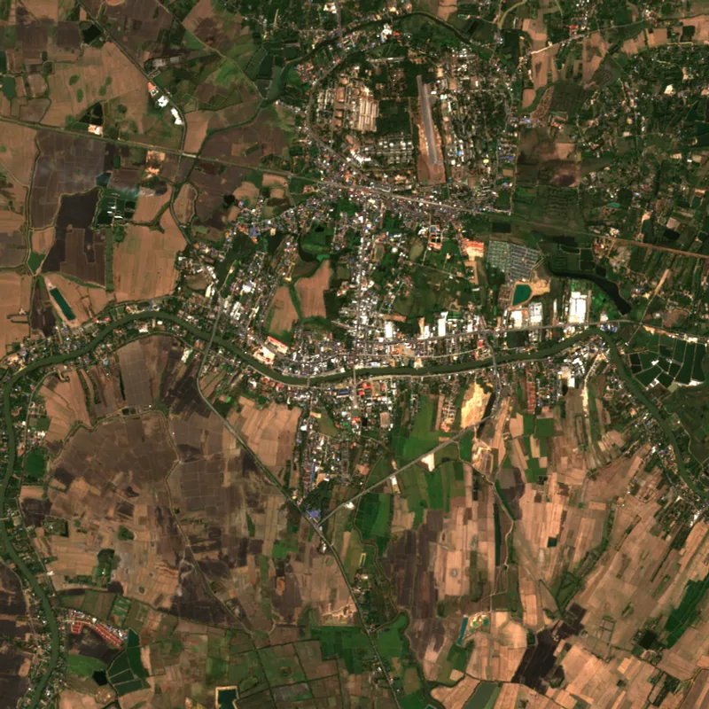 Sentinel-2 true-colour image of Prachin Buri, 27 Jan 2017