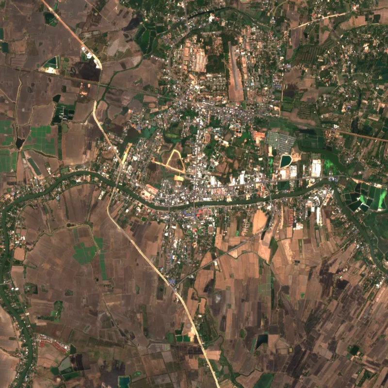 Sentinel-2 true-colour image of Prachin Buri, 13 Mar 2019
