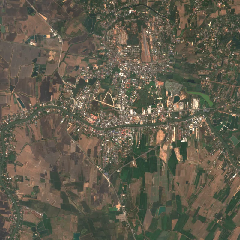 Sentinel-2 true-colour image of Prachin Buri, 5 Feb 2021