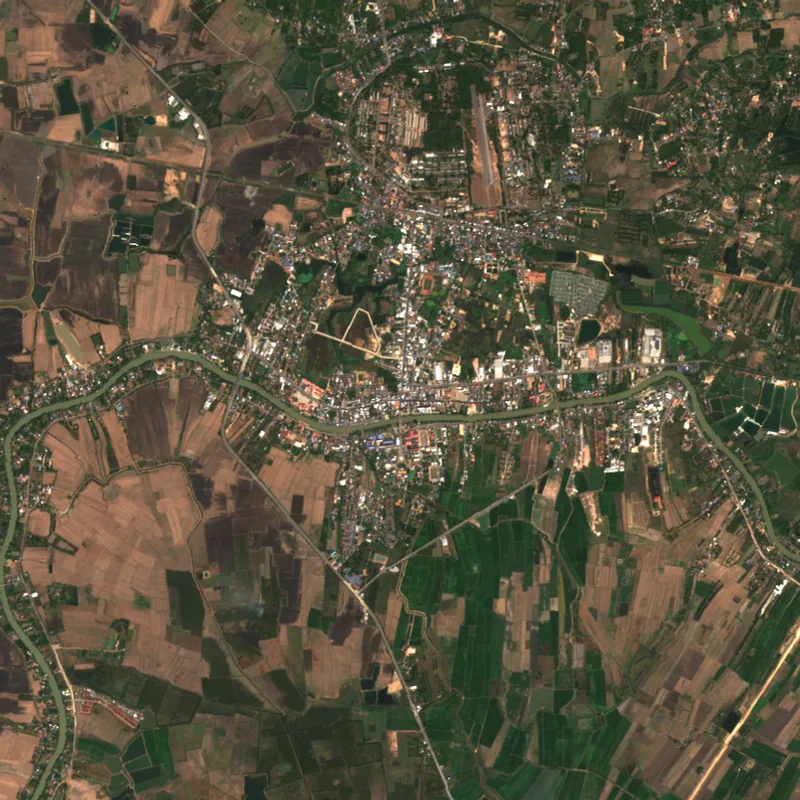 Sentinel-2 true-colour image of Prachin Buri, 26 Jan 2023