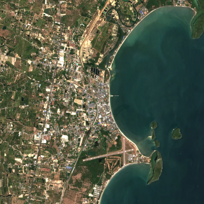 ภาพสีจริง Sentinel-2 ของประจวบคีรีขันธ์ Mar 13, 2019