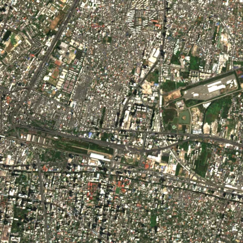 ภาพสีจริง Sentinel-2 ของพระราม 9 กรุงเทพมหานคร Feb 16, 2017