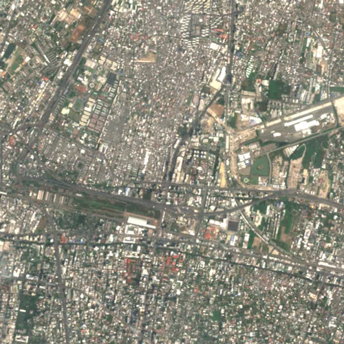 ภาพสีจริง Sentinel-2 ของพระราม 9 กรุงเทพมหานคร Mar 23, 2019