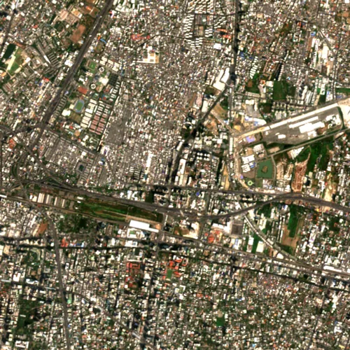 ภาพสีจริง Sentinel-2 ของพระราม 9 กรุงเทพมหานคร Feb 21, 2020