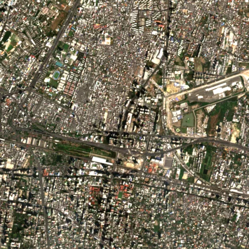 ภาพสีจริง Sentinel-2 ของพระราม 9 กรุงเทพมหานคร Feb 5, 2021