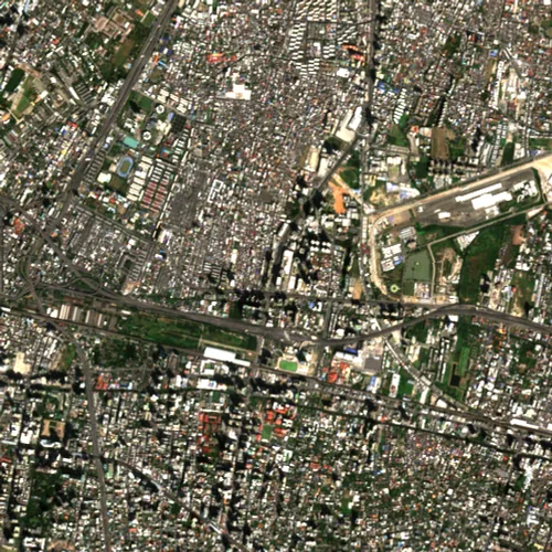 ภาพสีจริง Sentinel-2 ของพระราม 9 กรุงเทพมหานคร Dec 12, 2021