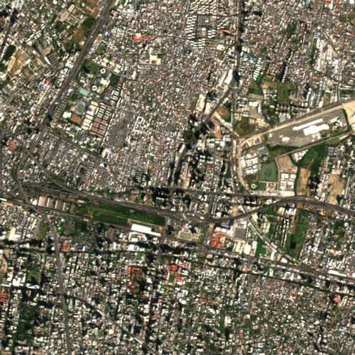 ภาพสีจริง Sentinel-2 ของพระราม 9 กรุงเทพมหานคร Jan 15, 2025