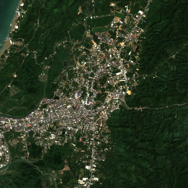 ภาพสีจริง Sentinel-2 ของระนอง Dec 10, 2020