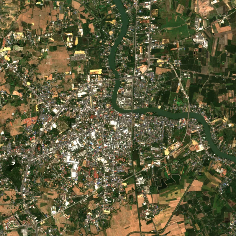 ภาพสีจริง Sentinel-2 ของราชบุรี Dec 23, 2017