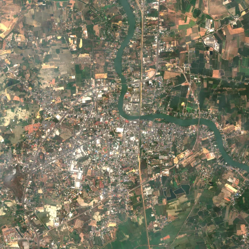 ภาพสีจริง Sentinel-2 ของราชบุรี Mar 13, 2019