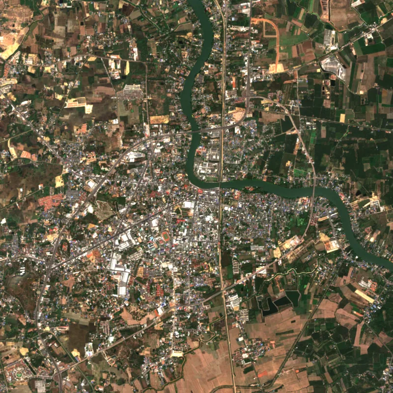 ภาพสีจริง Sentinel-2 ของราชบุรี Jan 27, 2020