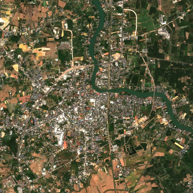 ภาพสีจริง Sentinel-2 ของราชบุรี Dec 22, 2021