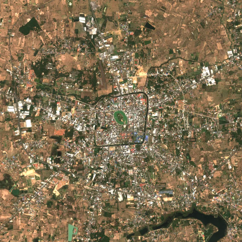 ภาพสีจริง Sentinel-2 ของร้อยเอ็ด Feb 13, 2017