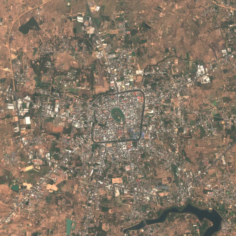 ภาพสีจริง Sentinel-2 ของร้อยเอ็ด Feb 8, 2019