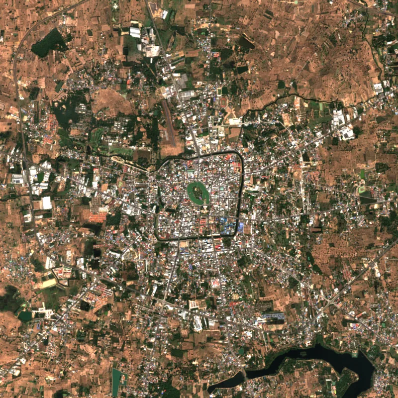 ภาพสีจริง Sentinel-2 ของร้อยเอ็ด Dec 15, 2019
