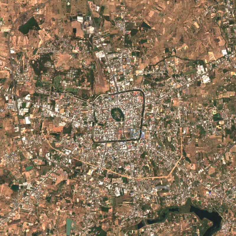 ภาพสีจริง Sentinel-2 ของร้อยเอ็ด Feb 27, 2024