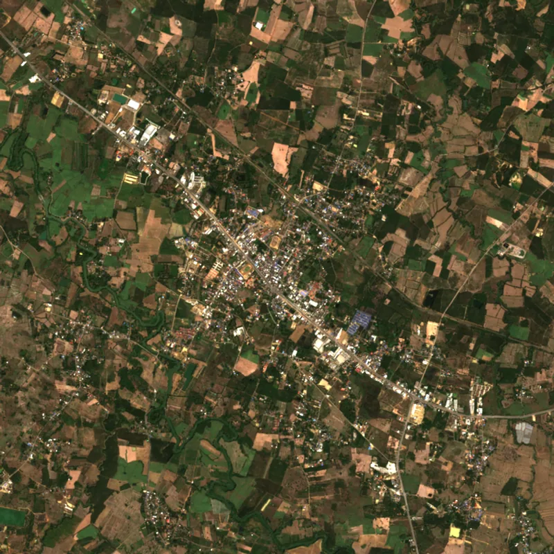ภาพสีจริง Sentinel-2 ของสระแก้ว Jan 27, 2017