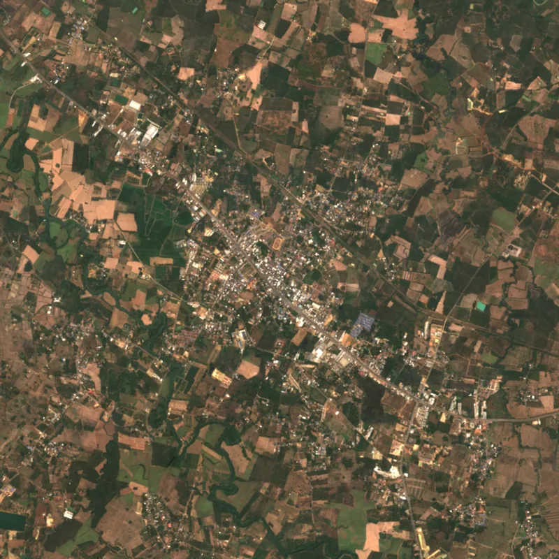 ภาพสีจริง Sentinel-2 ของสระแก้ว Feb 5, 2021