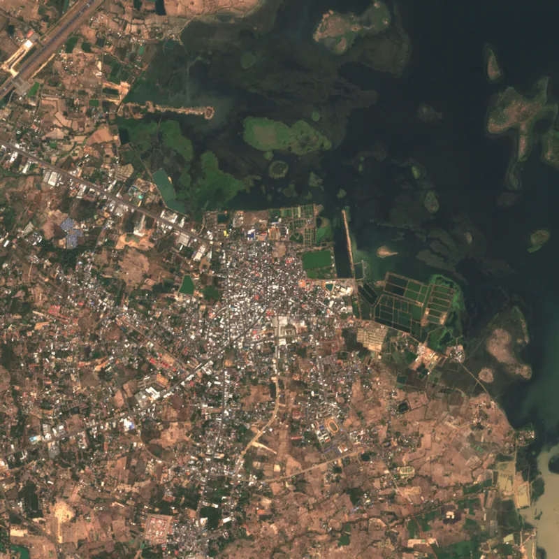 ภาพสีจริง Sentinel-2 ของสกลนคร Feb 8, 2019