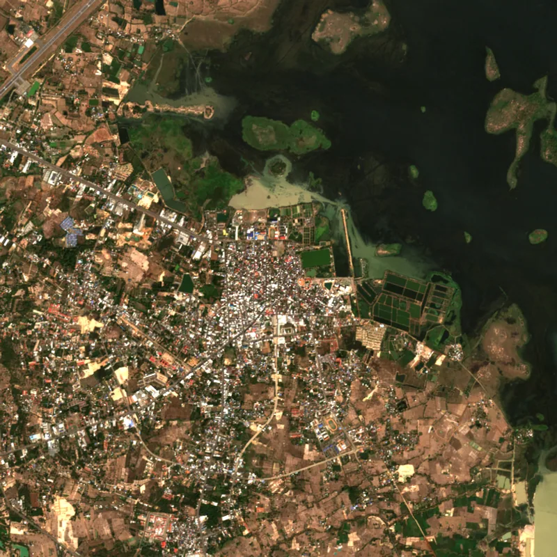 ภาพสีจริง Sentinel-2 ของสกลนคร Feb 8, 2020