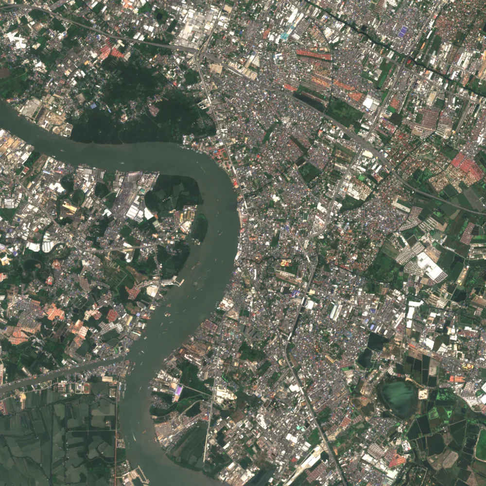 ภาพสีจริง Sentinel-2 ของสมุทรปราการ Feb 6, 2018