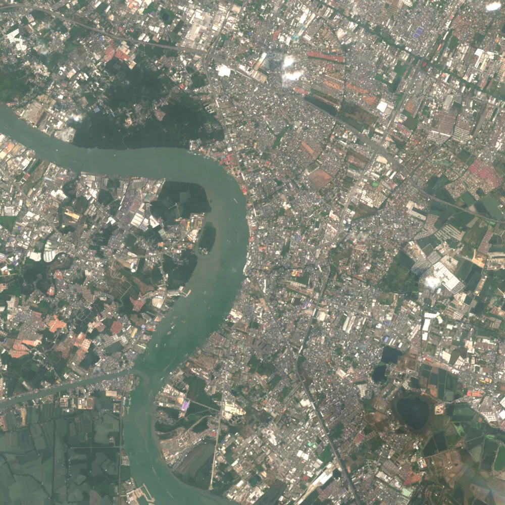 ภาพสีจริง Sentinel-2 ของสมุทรปราการ Mar 18, 2019