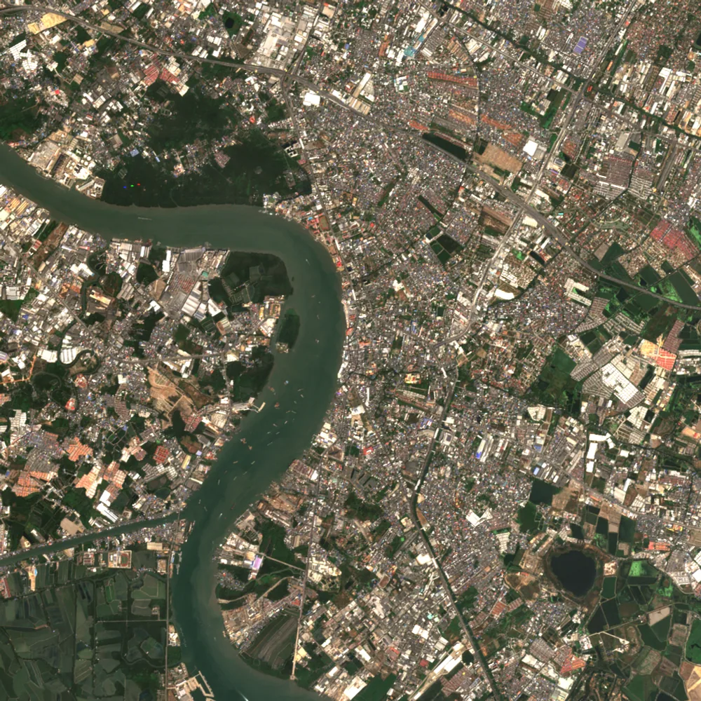 ภาพสีจริง Sentinel-2 ของสมุทรปราการ Feb 5, 2021