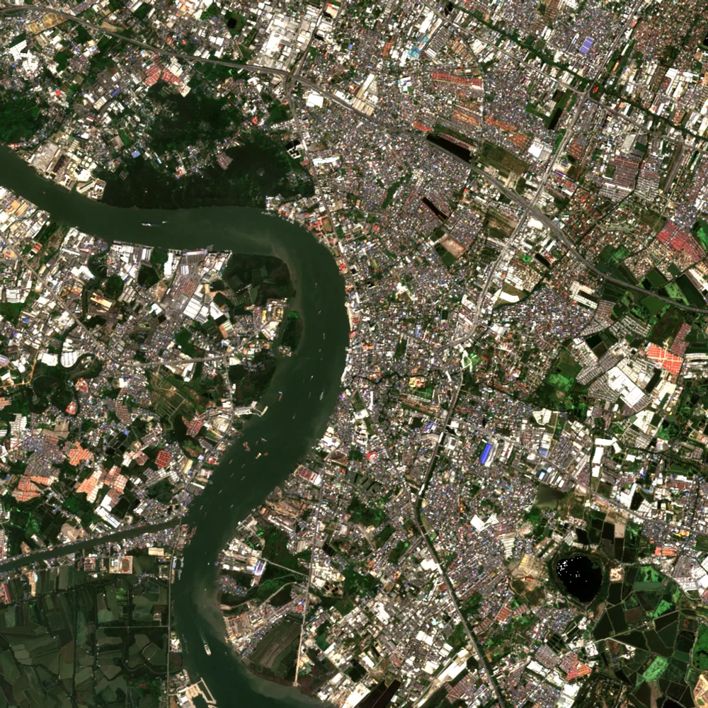 ภาพสีจริง Sentinel-2 ของสมุทรปราการ Dec 12, 2021