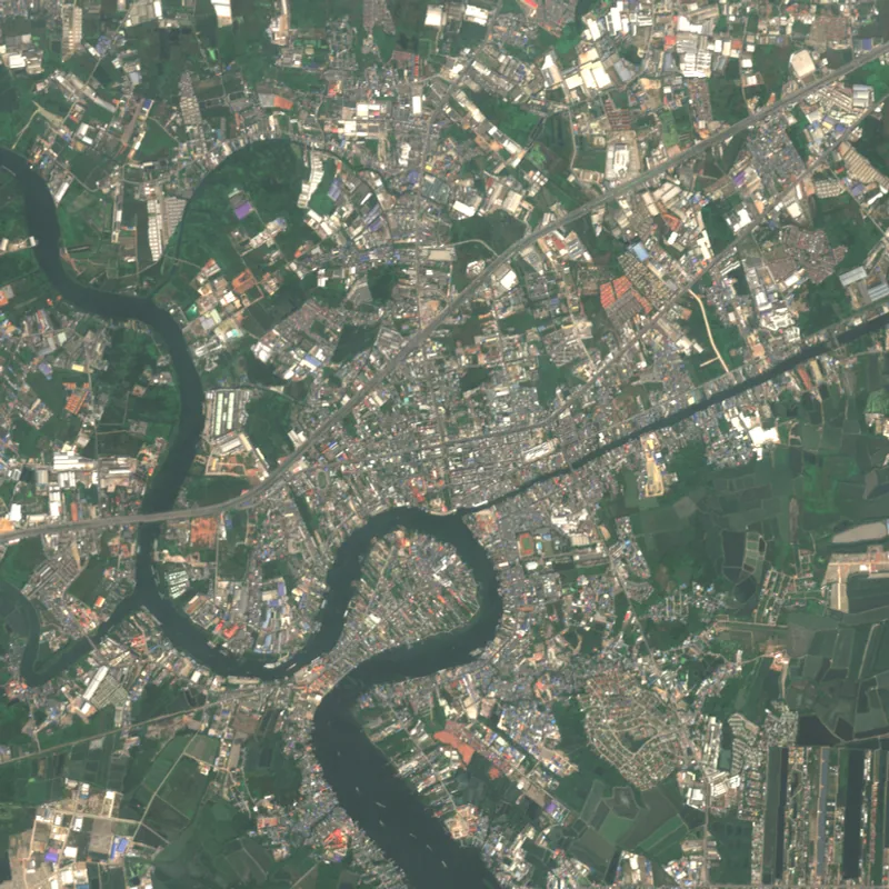 ภาพสีจริง Sentinel-2 ของสมุทรสาคร Jan 17, 2019
