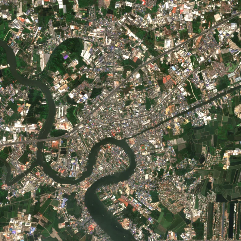 ภาพสีจริง Sentinel-2 ของสมุทรสาคร Dec 12, 2021