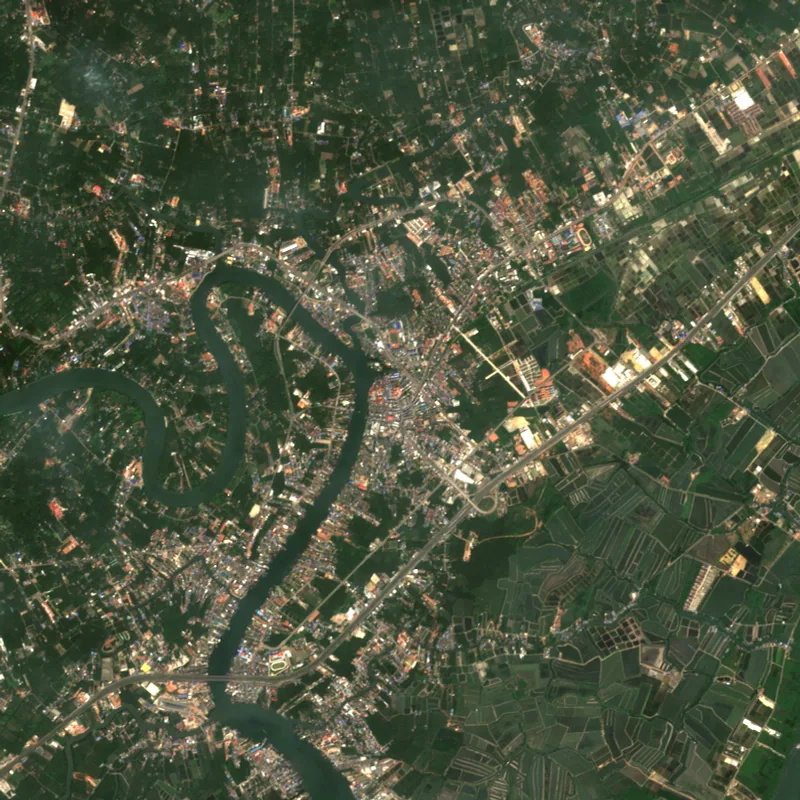 ภาพสีจริง Sentinel-2 ของสมุทรสงคราม Jan 27, 2017