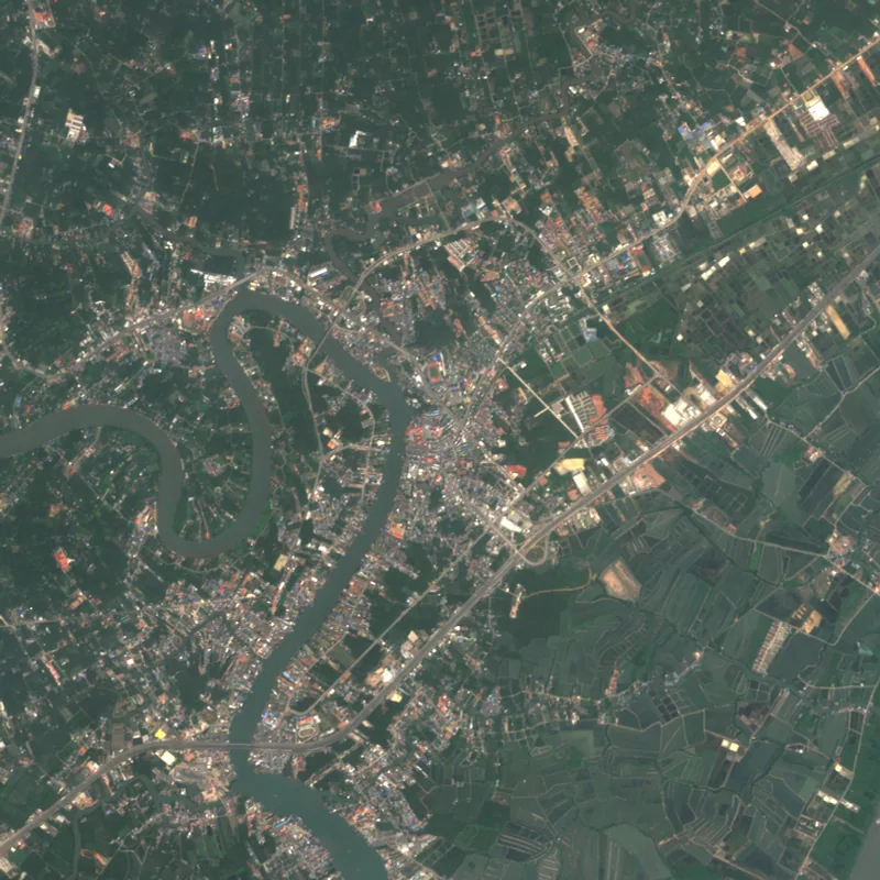 ภาพสีจริง Sentinel-2 ของสมุทรสงคราม Feb 6, 2018
