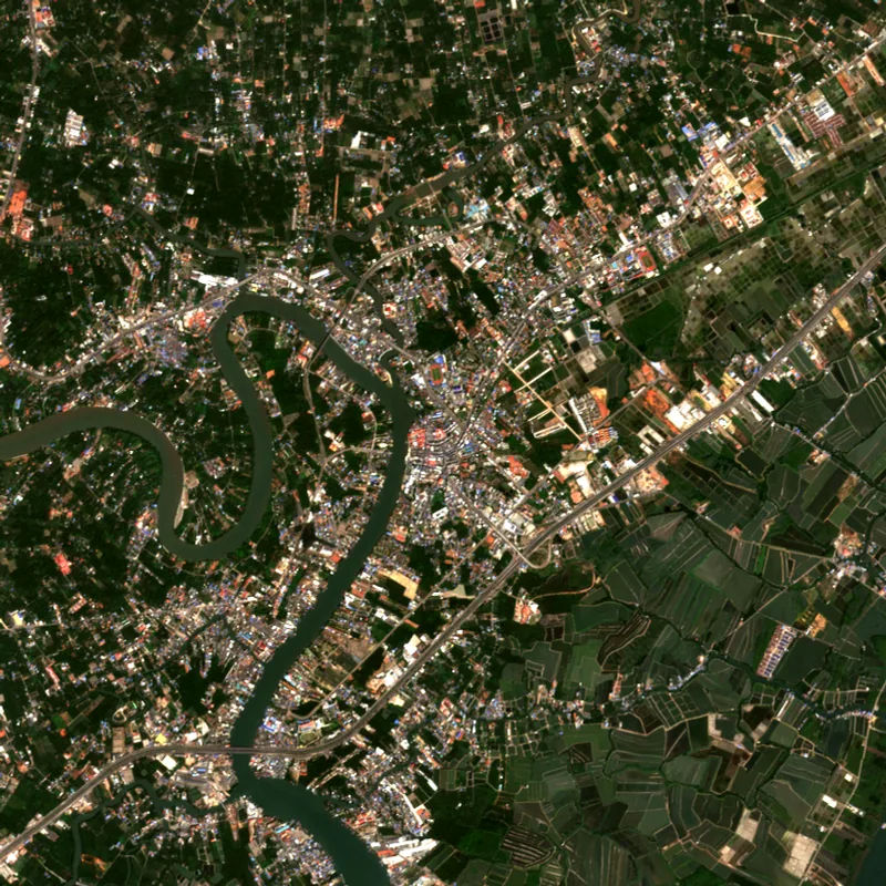 ภาพสีจริง Sentinel-2 ของสมุทรสงคราม Dec 22, 2021