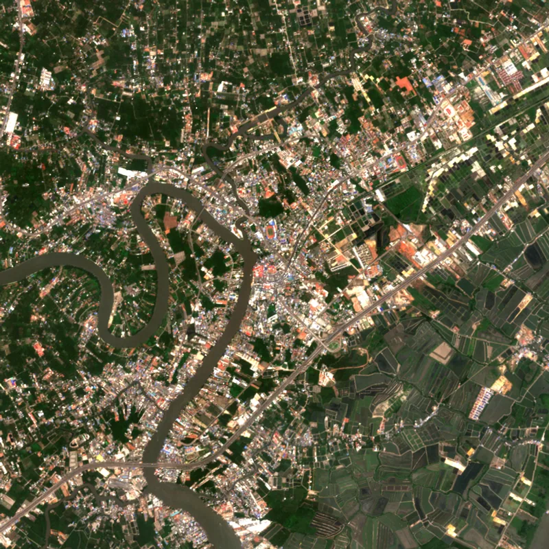 ภาพสีจริง Sentinel-2 ของสมุทรสงคราม Apr 21, 2023
