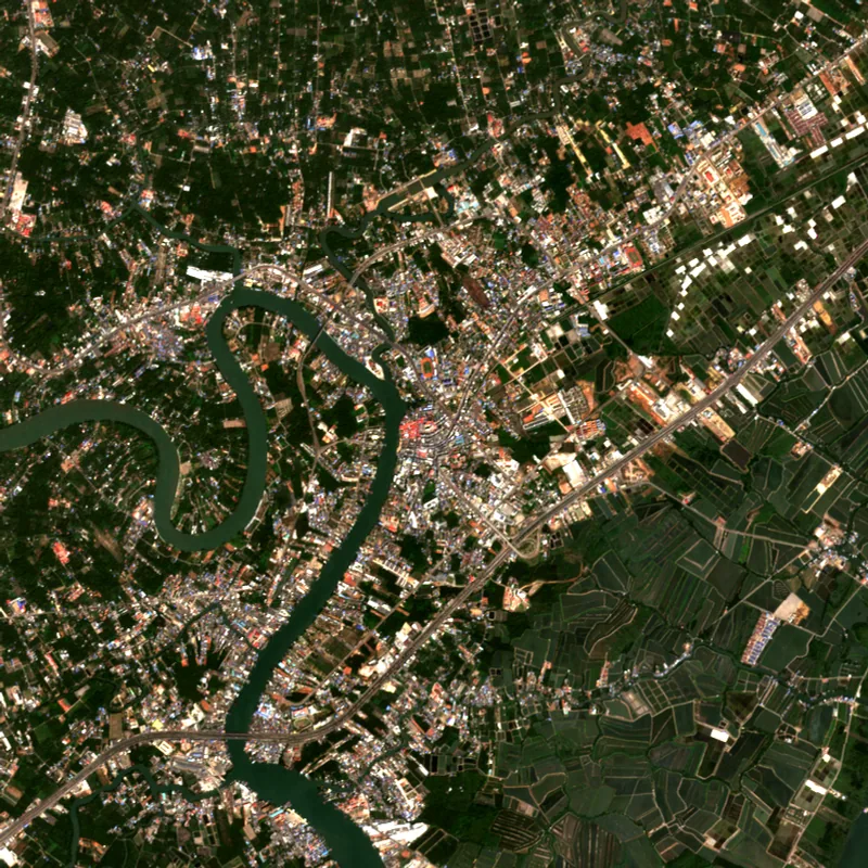 Latest Sentinel-2 image of Samut Songkhram, 15 Jan 2025