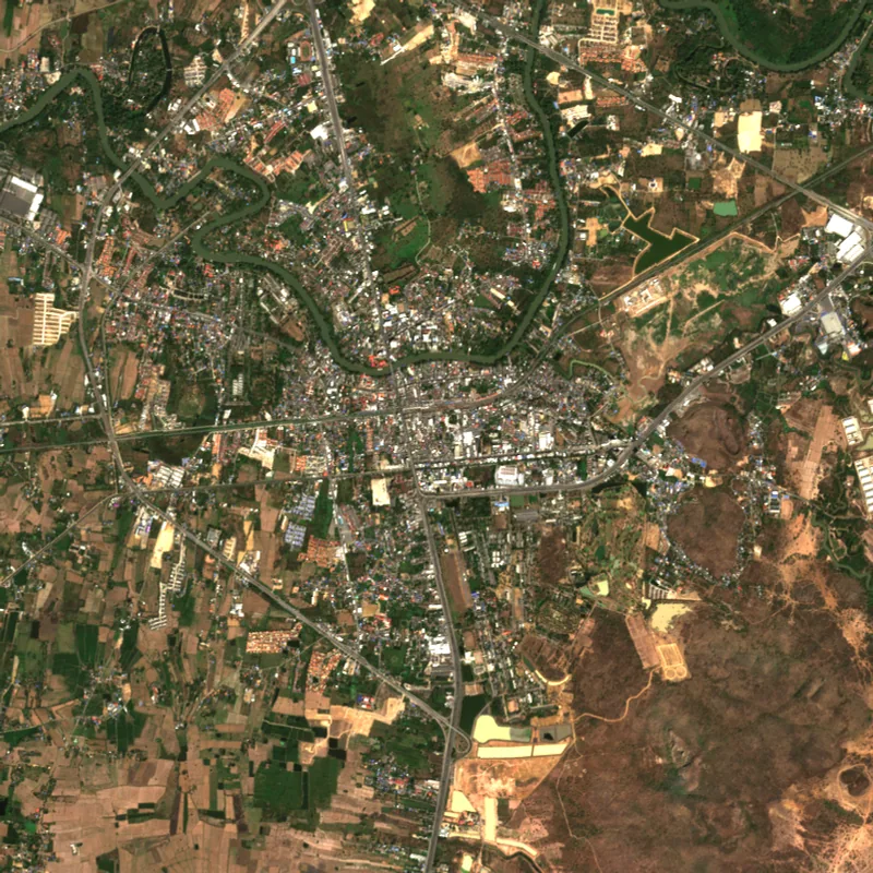 ภาพสีจริง Sentinel-2 ของสระบุรี Jan 27, 2017