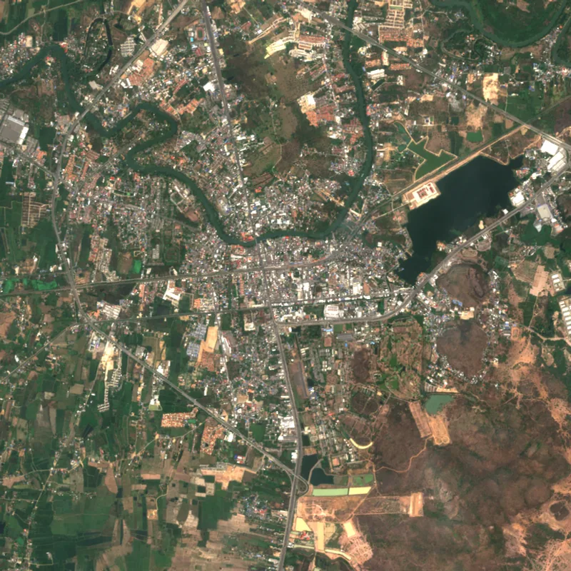 ภาพสีจริง Sentinel-2 ของสระบุรี Mar 13, 2019