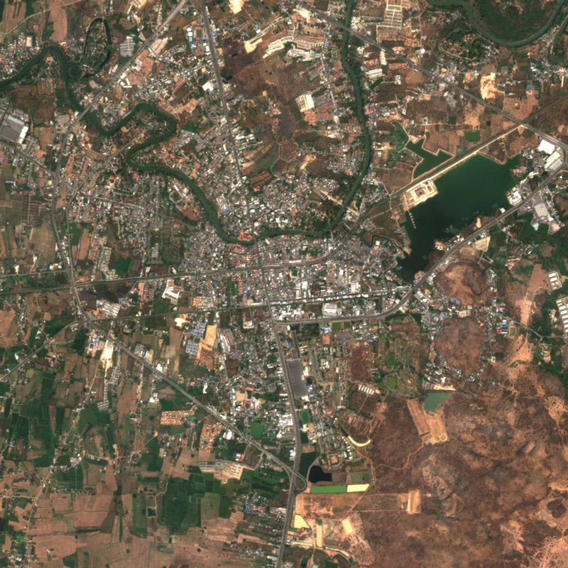 ภาพสีจริง Sentinel-2 ของสระบุรี Jan 27, 2020