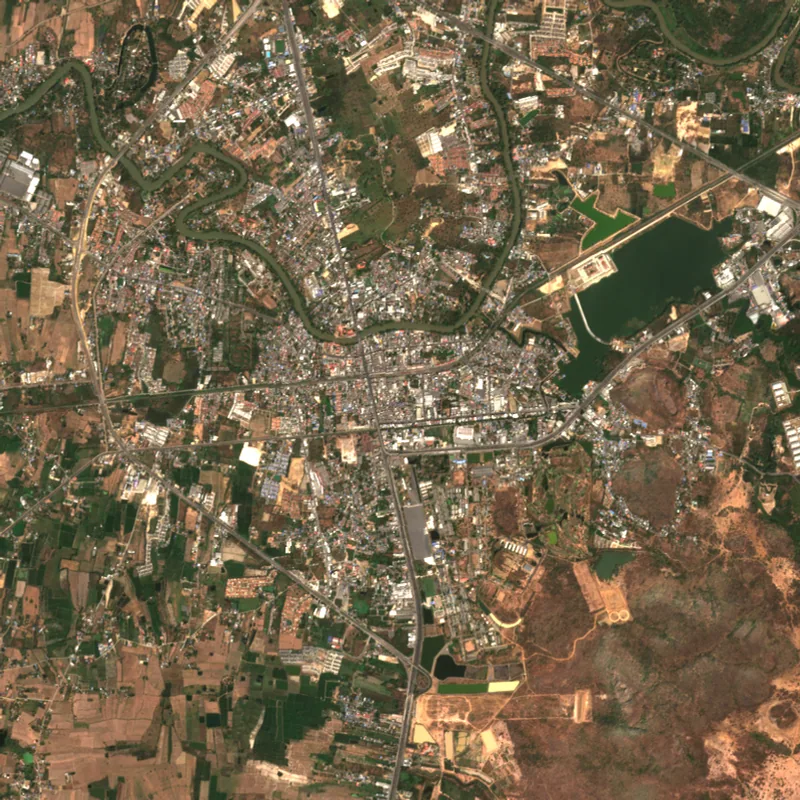 ภาพสีจริง Sentinel-2 ของสระบุรี Feb 5, 2021